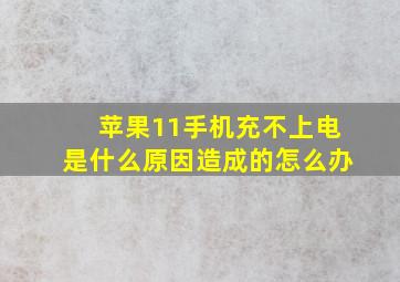 苹果11手机充不上电是什么原因造成的怎么办