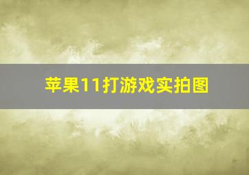 苹果11打游戏实拍图