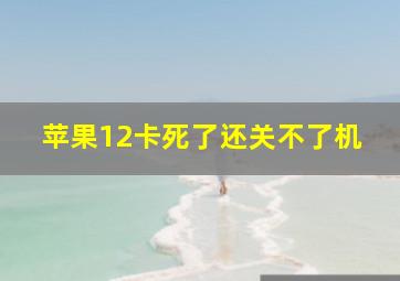 苹果12卡死了还关不了机