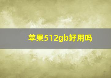 苹果512gb好用吗