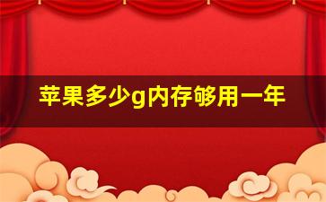 苹果多少g内存够用一年