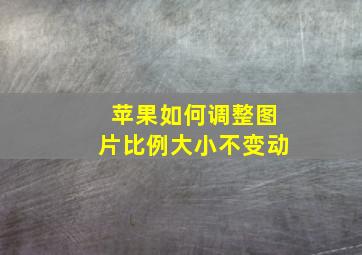 苹果如何调整图片比例大小不变动