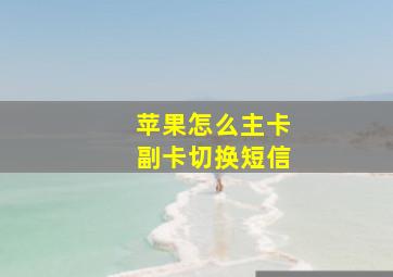 苹果怎么主卡副卡切换短信