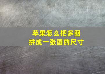 苹果怎么把多图拼成一张图的尺寸