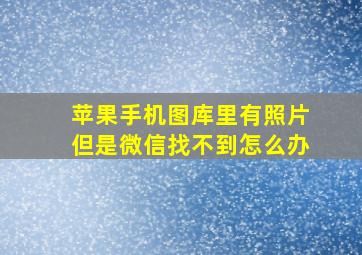 苹果手机图库里有照片但是微信找不到怎么办