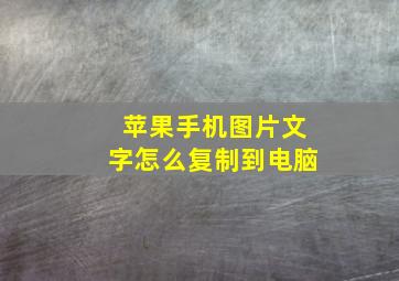 苹果手机图片文字怎么复制到电脑