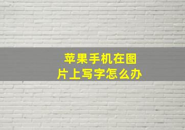 苹果手机在图片上写字怎么办