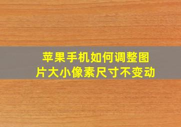 苹果手机如何调整图片大小像素尺寸不变动