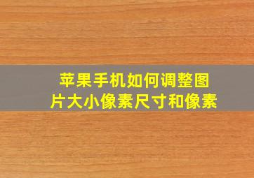 苹果手机如何调整图片大小像素尺寸和像素