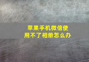 苹果手机微信使用不了相册怎么办