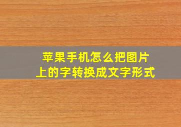 苹果手机怎么把图片上的字转换成文字形式