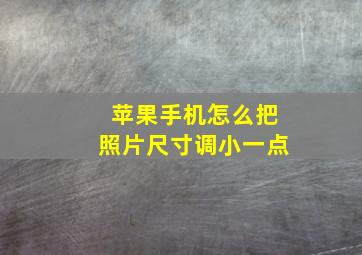 苹果手机怎么把照片尺寸调小一点