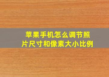 苹果手机怎么调节照片尺寸和像素大小比例