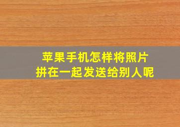 苹果手机怎样将照片拼在一起发送给别人呢