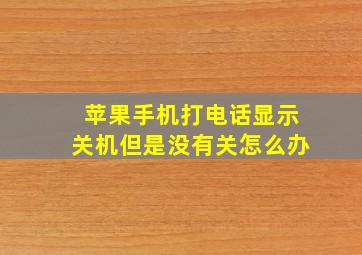 苹果手机打电话显示关机但是没有关怎么办