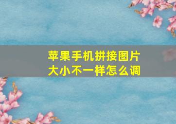 苹果手机拼接图片大小不一样怎么调