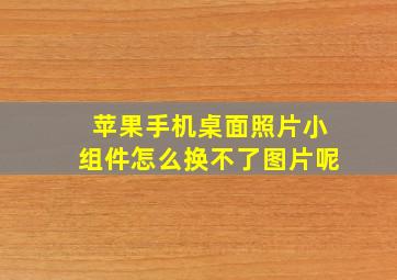 苹果手机桌面照片小组件怎么换不了图片呢