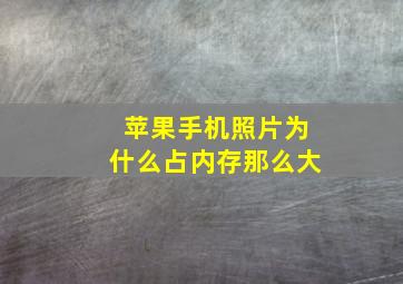 苹果手机照片为什么占内存那么大