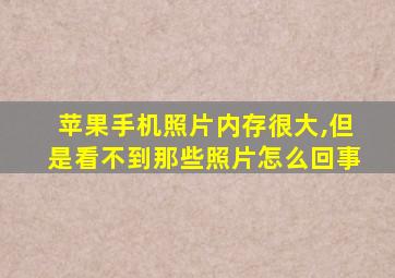 苹果手机照片内存很大,但是看不到那些照片怎么回事