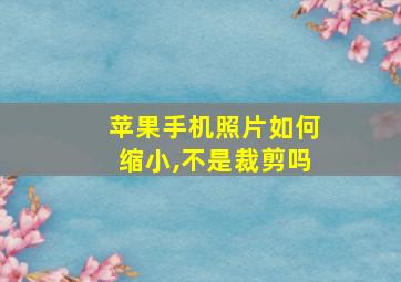 苹果手机照片如何缩小,不是裁剪吗