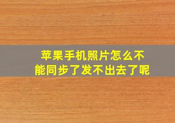 苹果手机照片怎么不能同步了发不出去了呢