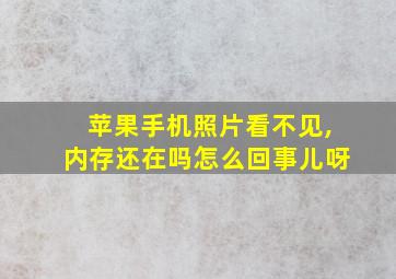 苹果手机照片看不见,内存还在吗怎么回事儿呀