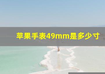 苹果手表49mm是多少寸