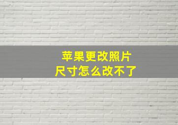 苹果更改照片尺寸怎么改不了