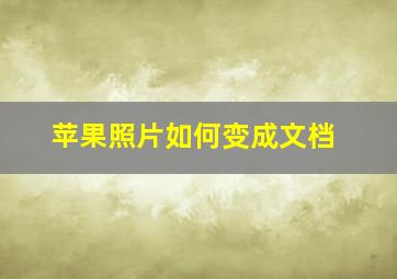 苹果照片如何变成文档