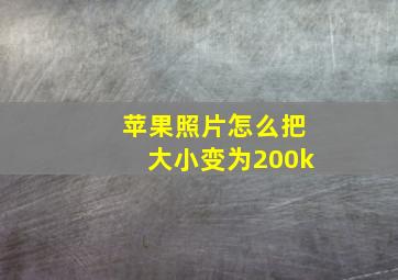 苹果照片怎么把大小变为200k