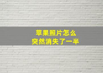 苹果照片怎么突然消失了一半