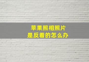 苹果照相照片是反着的怎么办