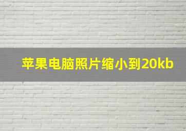 苹果电脑照片缩小到20kb