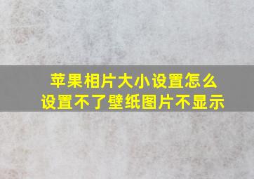 苹果相片大小设置怎么设置不了壁纸图片不显示