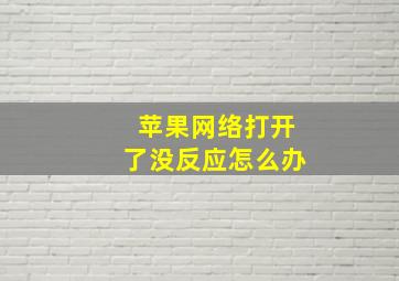 苹果网络打开了没反应怎么办