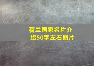 荷兰国家名片介绍50字左右图片