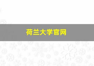 荷兰大学官网