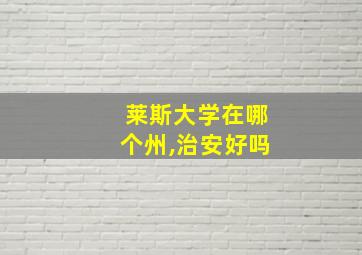 莱斯大学在哪个州,治安好吗