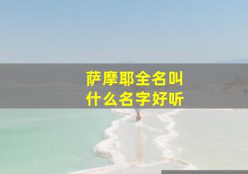 萨摩耶全名叫什么名字好听