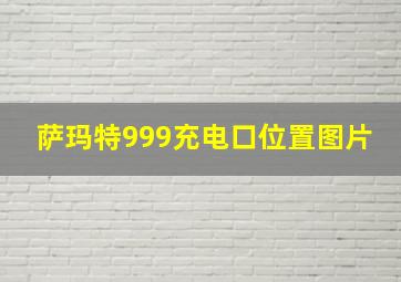 萨玛特999充电口位置图片