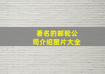 著名的邮轮公司介绍图片大全