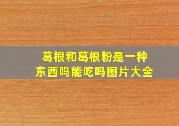 葛根和葛根粉是一种东西吗能吃吗图片大全