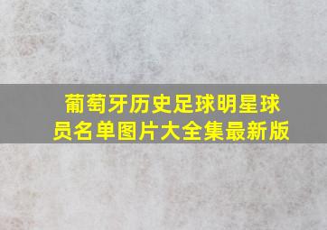 葡萄牙历史足球明星球员名单图片大全集最新版