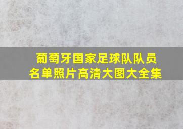 葡萄牙国家足球队队员名单照片高清大图大全集