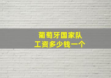 葡萄牙国家队工资多少钱一个