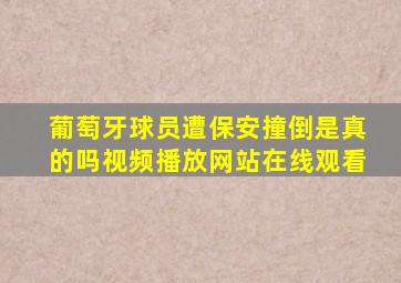 葡萄牙球员遭保安撞倒是真的吗视频播放网站在线观看