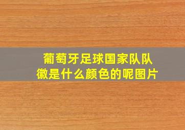 葡萄牙足球国家队队徽是什么颜色的呢图片