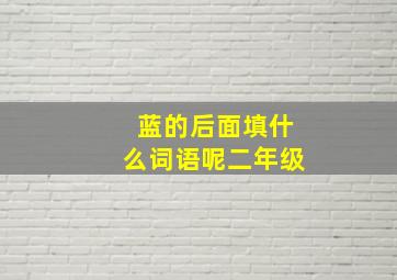 蓝的后面填什么词语呢二年级