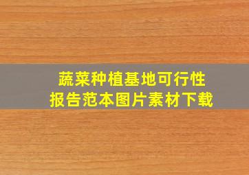 蔬菜种植基地可行性报告范本图片素材下载