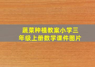 蔬菜种植教案小学三年级上册数学课件图片